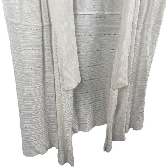 WHITE HOUSE BLACK MARKET DRAPED CARDIGAN | White | Small - Picture 2 of 5